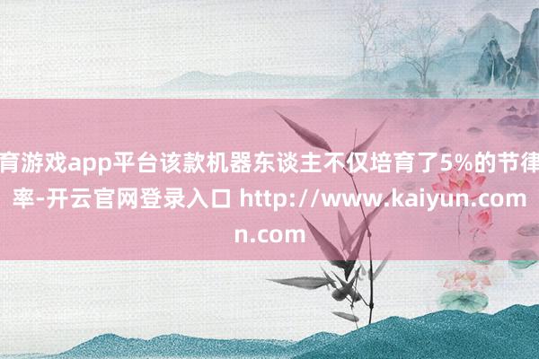 体育游戏app平台该款机器东谈主不仅培育了5%的节律速率-开云官网登录入口 http://www.kaiyun.com