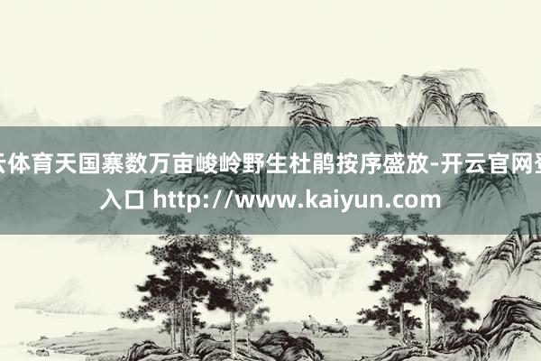 开云体育天国寨数万亩峻岭野生杜鹃按序盛放-开云官网登录入口 http://www.kaiyun.com