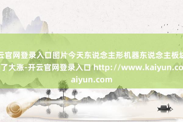 开云官网登录入口图片今天东说念主形机器东说念主板块出现了大涨-开云官网登录入口 http://www.kaiyun.com