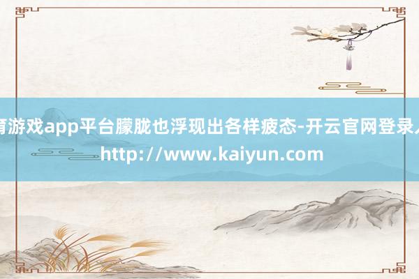 体育游戏app平台朦胧也浮现出各样疲态-开云官网登录入口 http://www.kaiyun.com