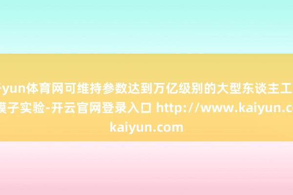开yun体育网可维持参数达到万亿级别的大型东谈主工智能模子实验-开云官网登录入口 http://www.kaiyun.com