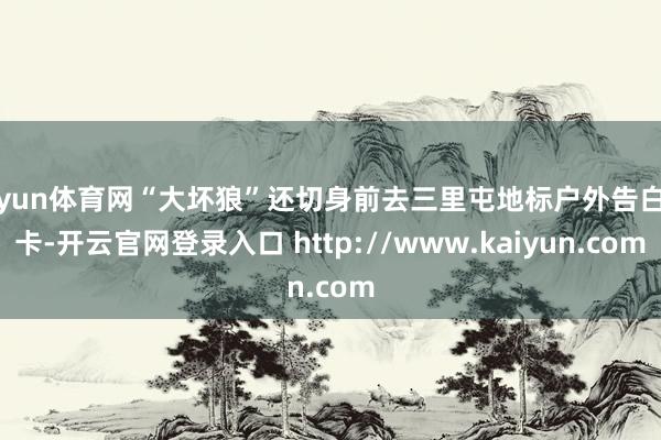 开yun体育网“大坏狼”还切身前去三里屯地标户外告白打卡-开云官网登录入口 http://www.kaiyun.com
