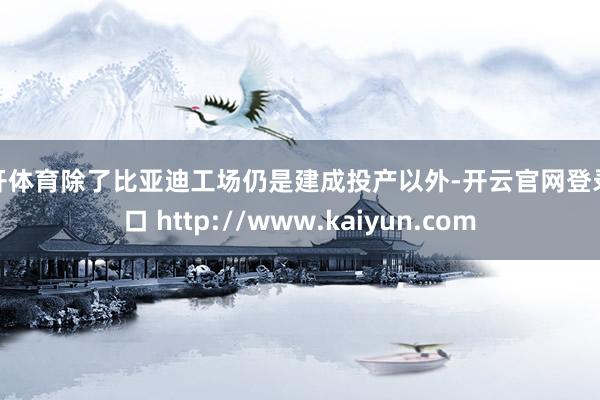 云开体育除了比亚迪工场仍是建成投产以外-开云官网登录入口 http://www.kaiyun.com