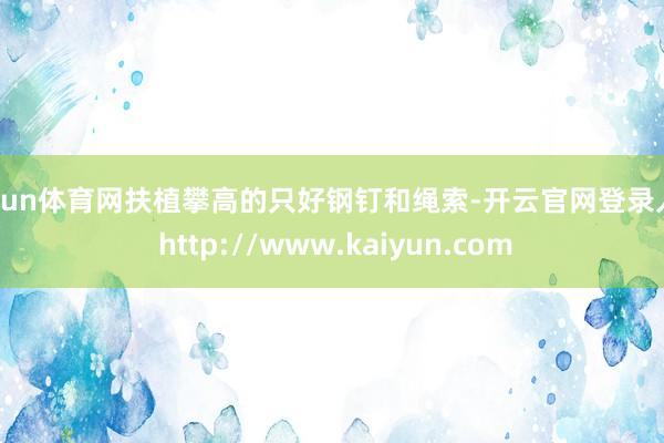 开yun体育网扶植攀高的只好钢钉和绳索-开云官网登录入口 http://www.kaiyun.com