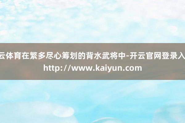 开云体育在繁多尽心筹划的背水武将中-开云官网登录入口 http://www.kaiyun.com