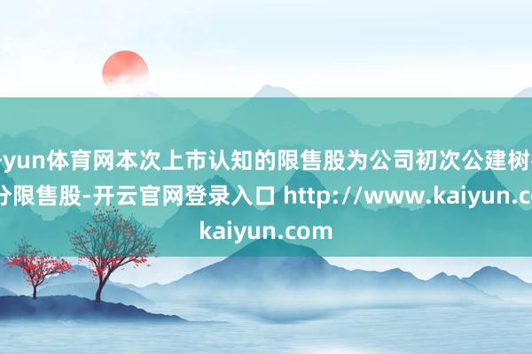 开yun体育网本次上市认知的限售股为公司初次公建树行部分限售股-开云官网登录入口 http://www.kaiyun.com