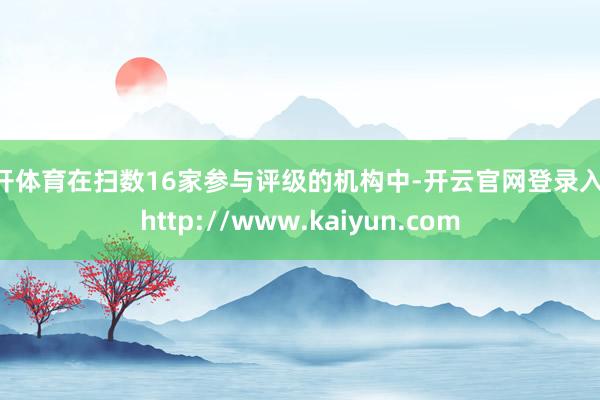 云开体育在扫数16家参与评级的机构中-开云官网登录入口 http://www.kaiyun.com