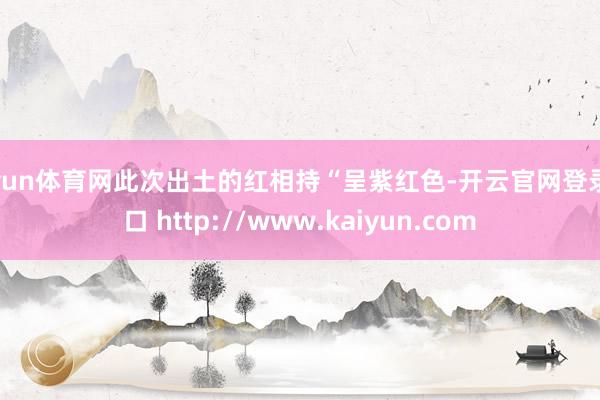 开yun体育网此次出土的红相持“呈紫红色-开云官网登录入口 http://www.kaiyun.com
