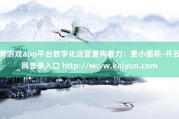 体育游戏app平台数字化运营重构着力:更小面积-开云官网登录入口 http://www.kaiyun.com