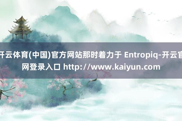 开云体育(中国)官方网站那时着力于 Entropiq-开云官网登录入口 http://www.kaiyun.com